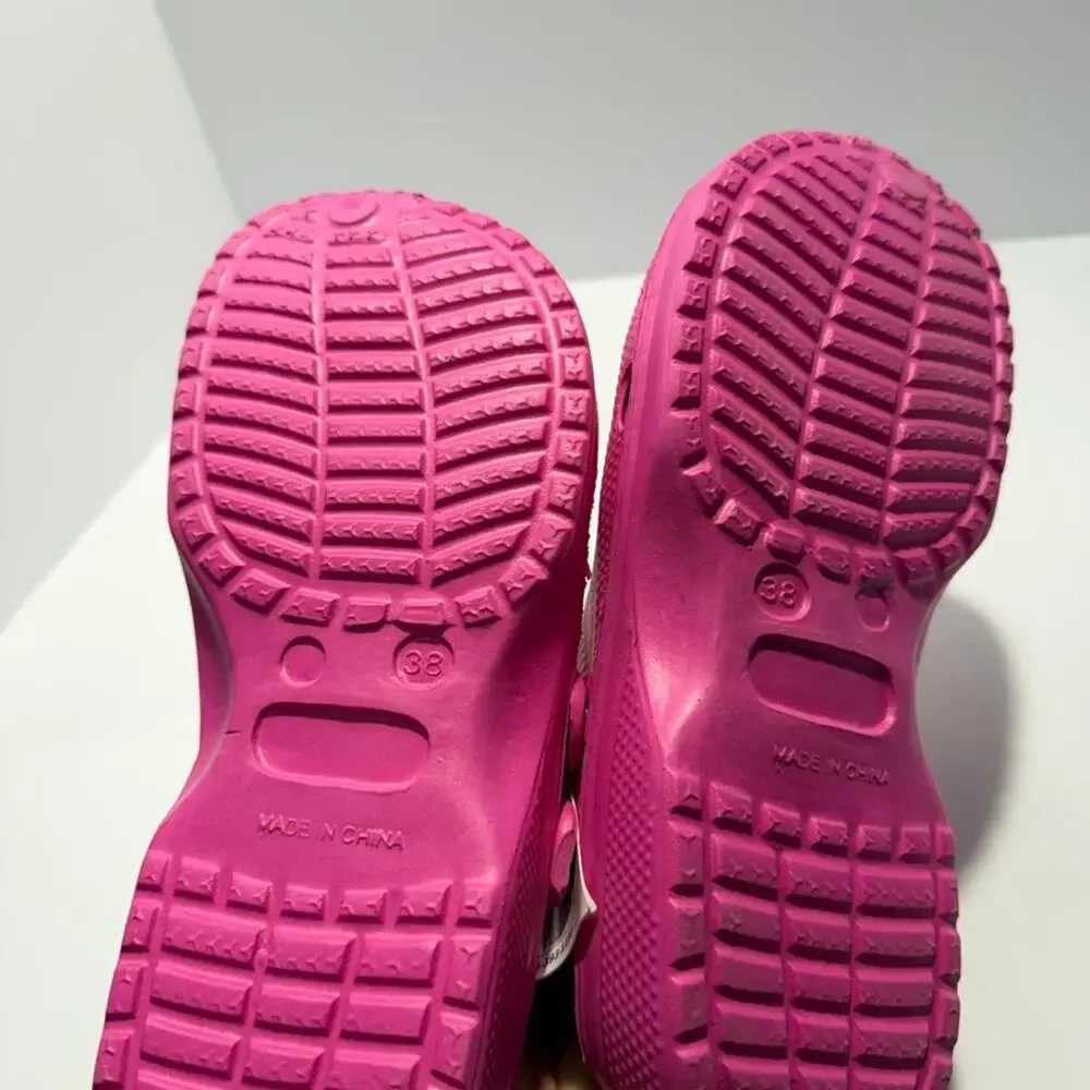 Surf 7 Womens 8 Fuchsia Clogs FF282W-1 Pink Croc Style Comfort Clogs NWT Size 8
